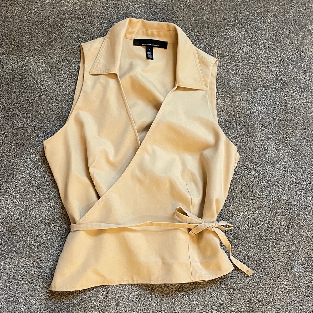 White House Black Market Wrap Tie Vest